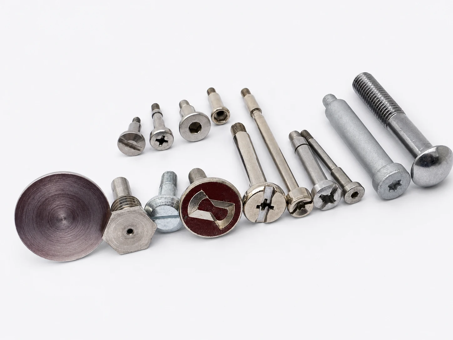 Custom set and grub screws with specified drive and point