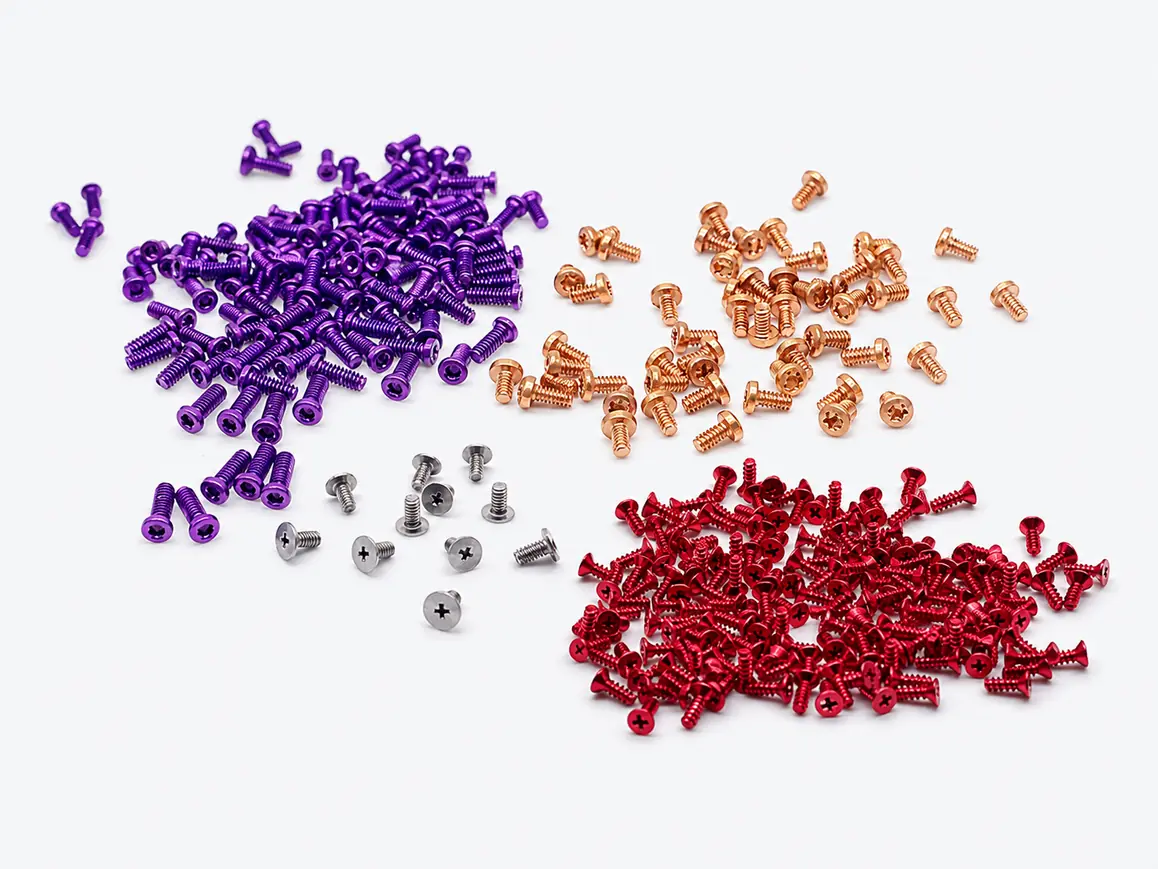 Custom micro screws with non-standard head and drive for precision instruments
