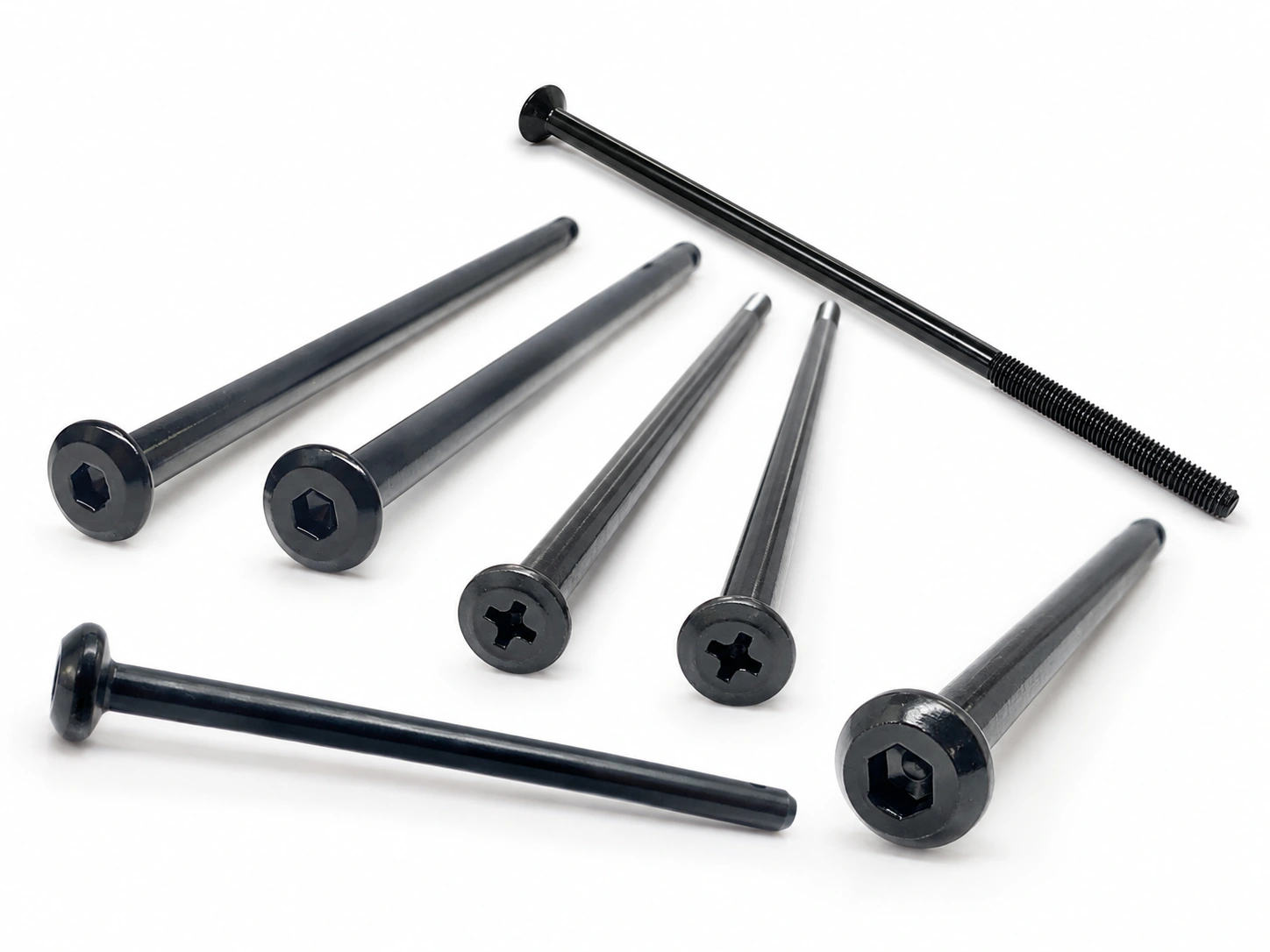 Custom Long Black Shoulder & Special-Geometry Screws