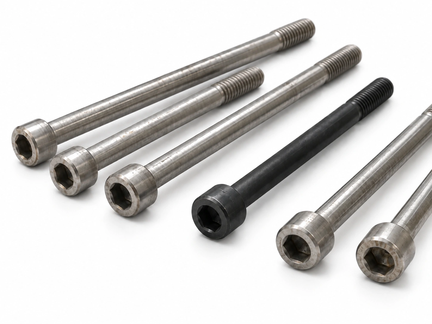 Hex socket long machine screws with custom shank lengths