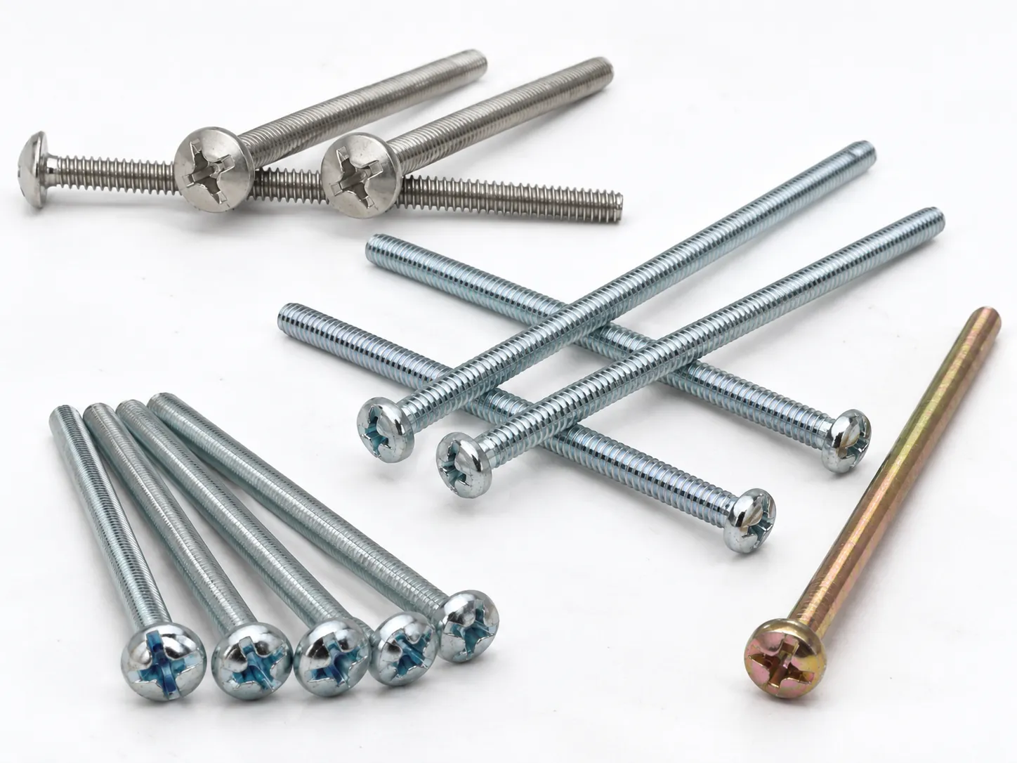 Long Phillips Combination-Drive Machine Screws
