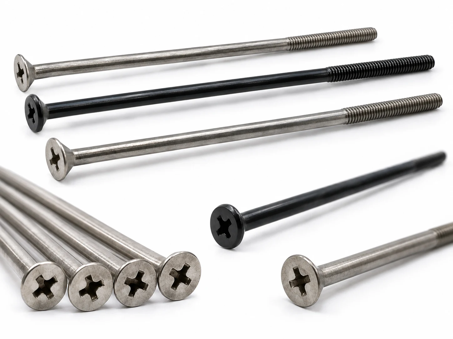 Long Phillips Flat Countersunk Head Machine Screws