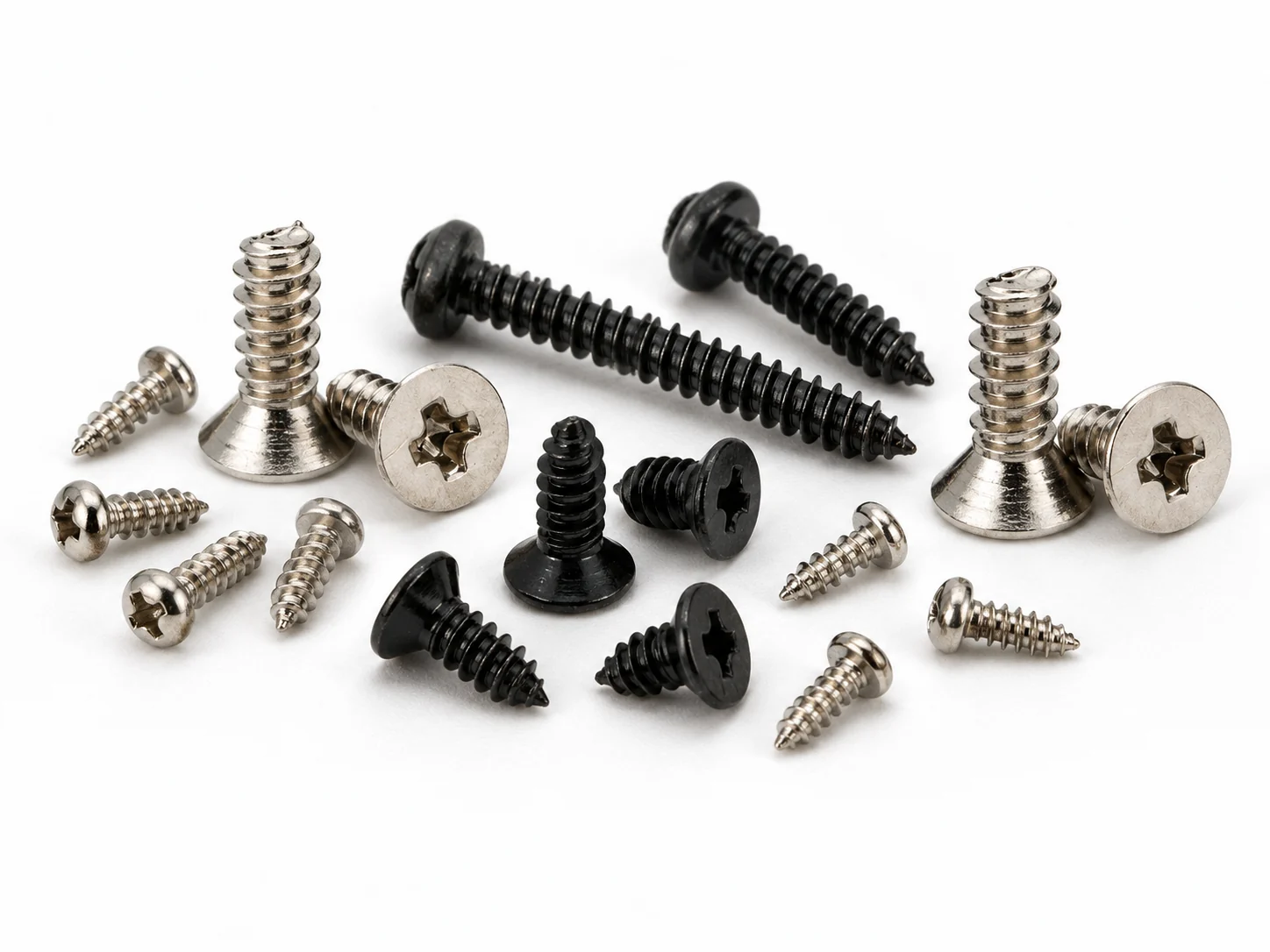 Black PT-thread miniature screws