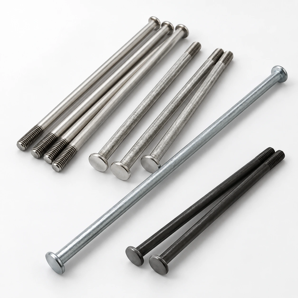 Pan head long machine screw with extended shank and machine thread