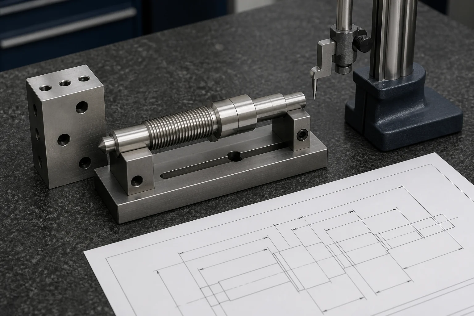 Establishing clear datums for screw measurement